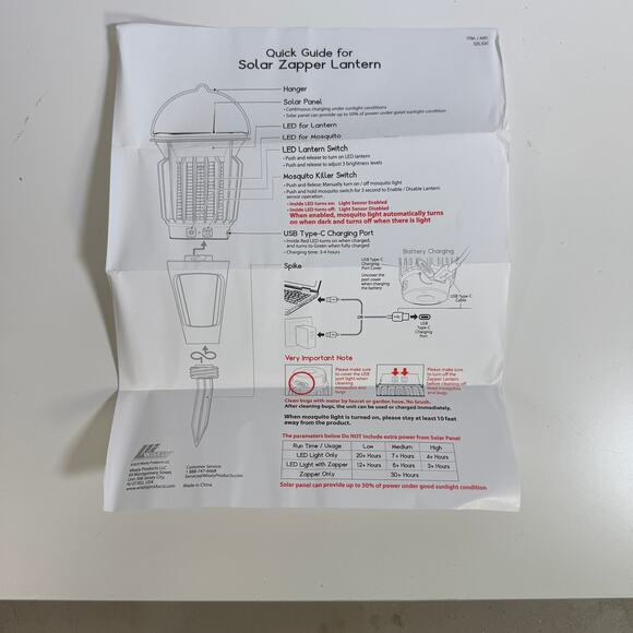 Wisely Solar Bug Zapper Lanterns Removable Spikes – 2PK - Picture 7 of 9